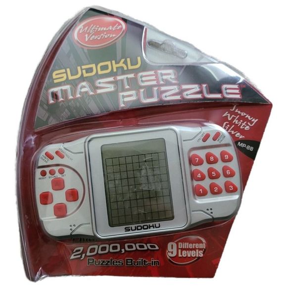 Ultimate Version Toys Sudoku Master Puzzle Handheld Game Ultimate Version Snowy White Silver